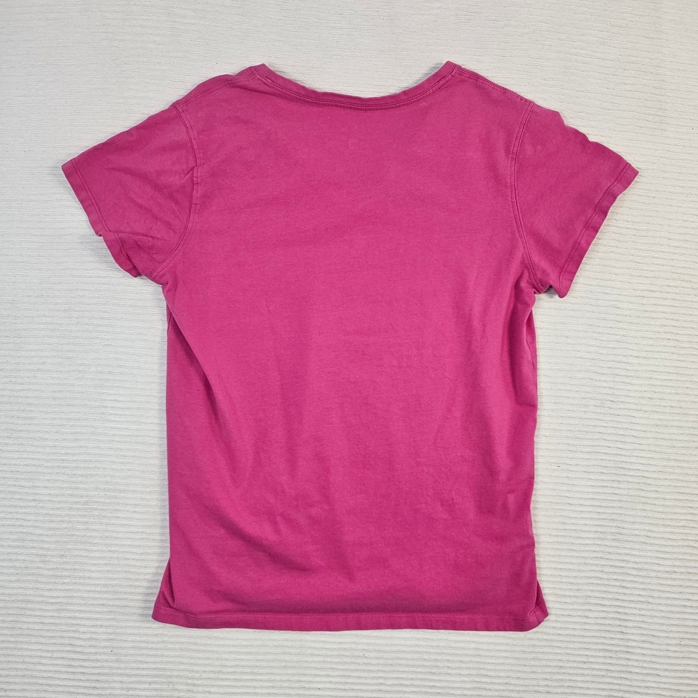 Blue Mountain Womens V-Neck Short Sleeve T-Shirt Magenta Pink Size M - Picture 5 of 5